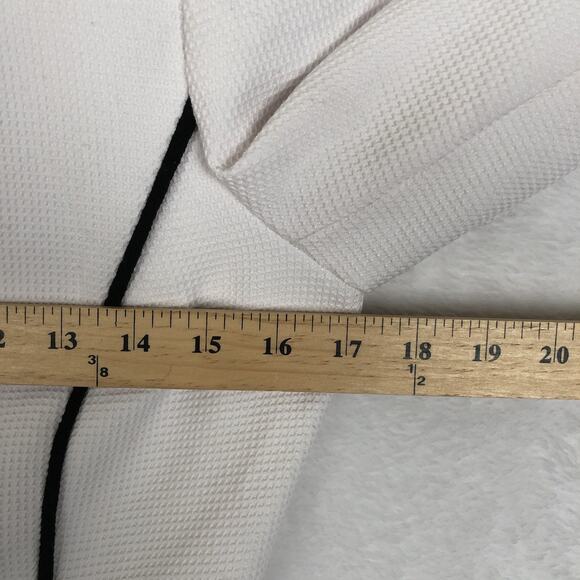 NWT TALBOTS Pique Jacket Sz 6P Petite White Black Piping Pockets Zip Career NEW - Picture 11 of 13